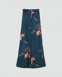 floral print trousers at Zara